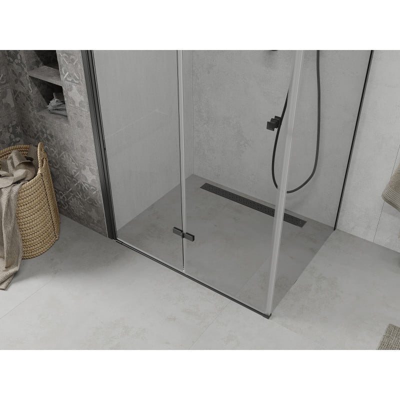 Mexen Lima cabine de douche pliante 120 x 100 cm, transparente, noire - 856-120-100-70-00