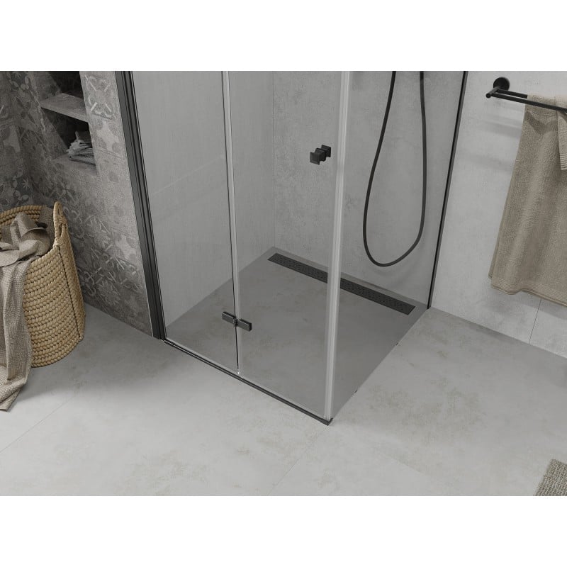 Mexen Lima cabine de douche pliante 120 x 120 cm, transparent, noir - 856-120-120-70-00