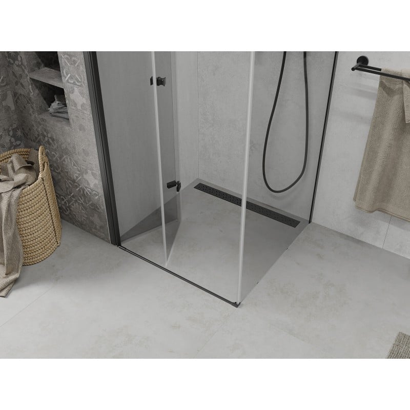Mexen Lima cabine de douche pliante 120 x 120 cm, transparent, noir - 856-120-120-70-00