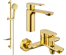Mexen Milo DF40 ensemble baignoire, doré - 71303DF40-50
