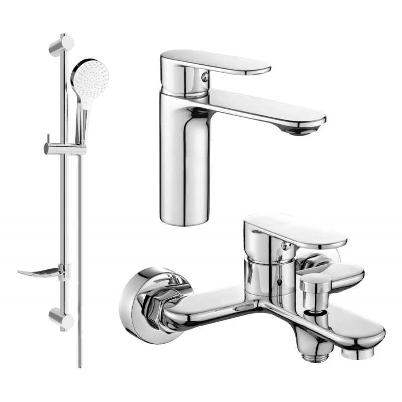 Mexen Milo DF05 ensemble de bain, chrome - 71303DF05-00
