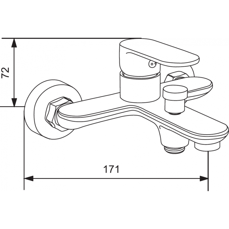 Mexen Milo DF05 ensemble de bain, doré - 71303DF05-50