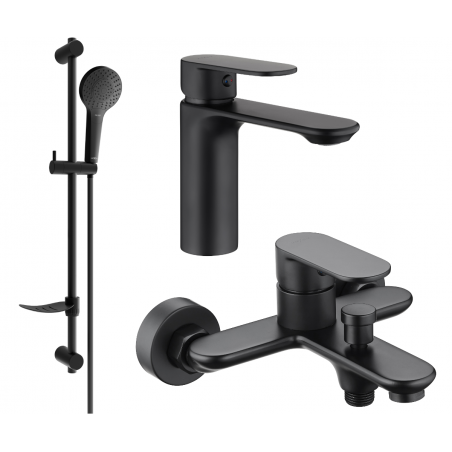 Mexen Milo DF05 ensemble pour baignoire, noir - 71303DF05-70