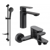 Mexen Milo DF05 ensemble pour baignoire, noir - 71303DF05-70