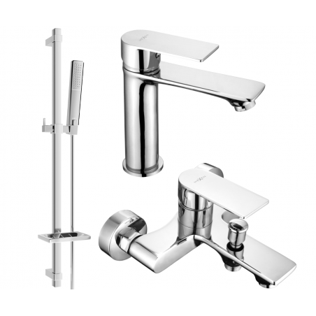 Mexen Royo DQ72 ensemble bain, chrome - 72203DQ72-00