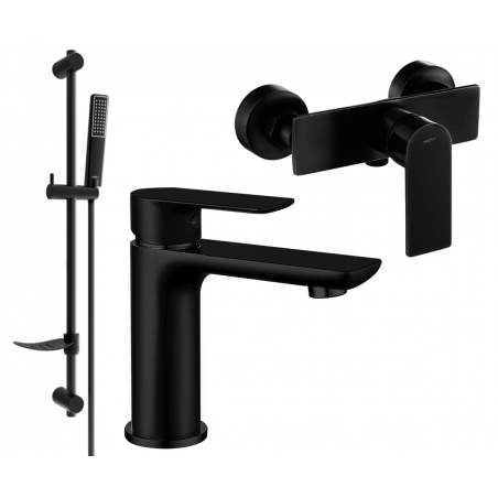 Mexen Alfa DF72 ensemble de douche, noir - 745704DF72-70