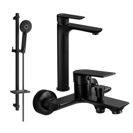 Mexen Alfa DQ40 ensemble de baignoire, noir - 745713DQ40-70