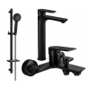 Mexen Alfa DQ40 ensemble de baignoire, noir - 745713DQ40-70