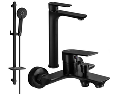 Mexen Alfa DQ40 ensemble de baignoire, noir - 745713DQ40-70