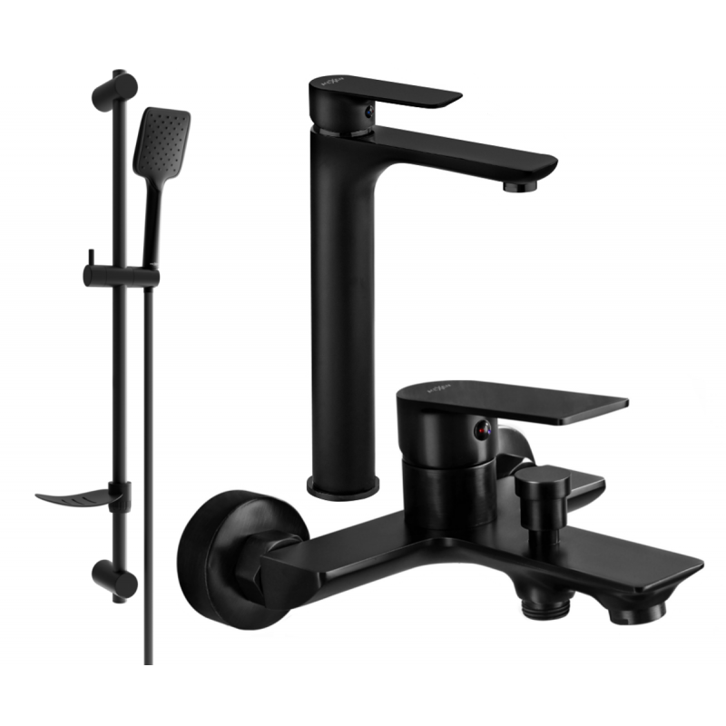 Mexen Alfa DF62 ensemble de baignoire, noir - 745713DF62-70