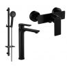 Mexen Alfa Ensemble de douche DQ40, noir - 745714DQ40-70