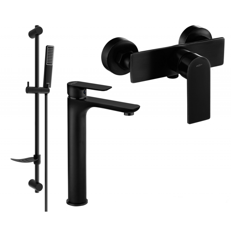 Mexen Alfa Ensemble de douche DF72, noir - 745714DF72-70