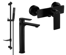 Mexen Alfa Ensemble de douche DF72, noir - 745714DF72-70