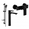 Mexen Alfa Ensemble de douche DF62, noir - 745714DF62-70