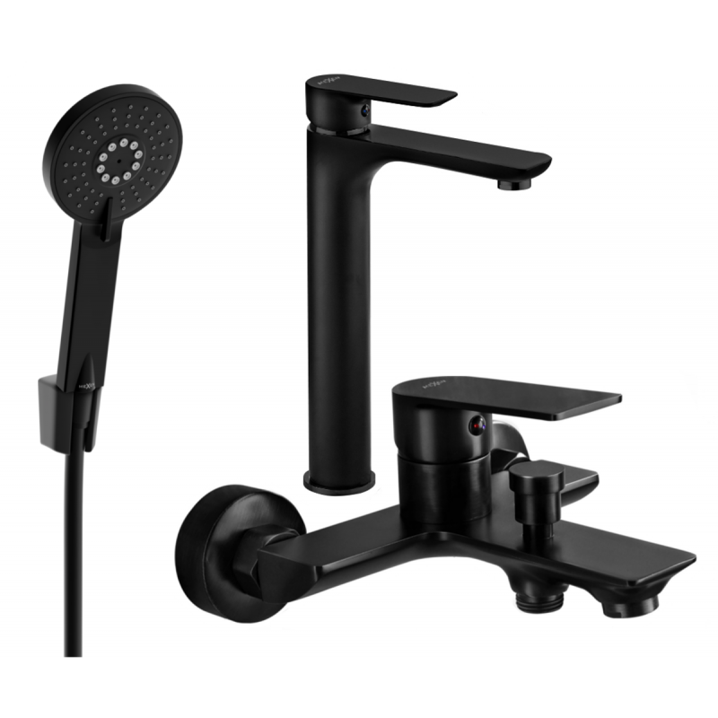 Mexen Alfa R40 ensemble de baignoire, noir - 745713R40-70