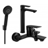 Mexen Alfa R40 ensemble de baignoire, noir - 745713R40-70