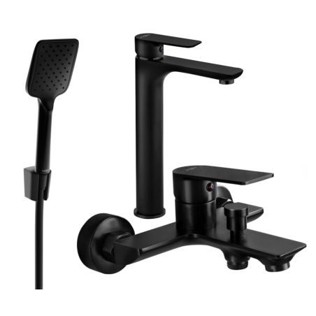 Mexen Alfa R62 ensemble de baignoire, noir - 745713R62-70