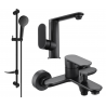 Mexen Milo DF05 ensemble baignoire, noir - 713053DF05-70