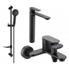 Mexen Milo DF40 ensemble de baignoire, noir - 71313DF40-70