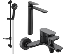 Mexen Milo DF40 ensemble de baignoire, noir - 71313DF40-70