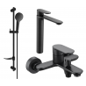 Mexen Milo DF05 ensemble de baignoire, noir - 71313DF05-70