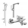 Mexen Milo Ensemble de bain DF40, chrome - 713153DF40-00