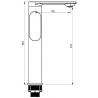 Mexen Milo Ensemble de bain DF40, chrome - 713153DF40-00
