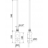 Mexen Ares radiateur électrique 1800 x 600 mm, 600 W, doré - W102-1800-600-2900-50