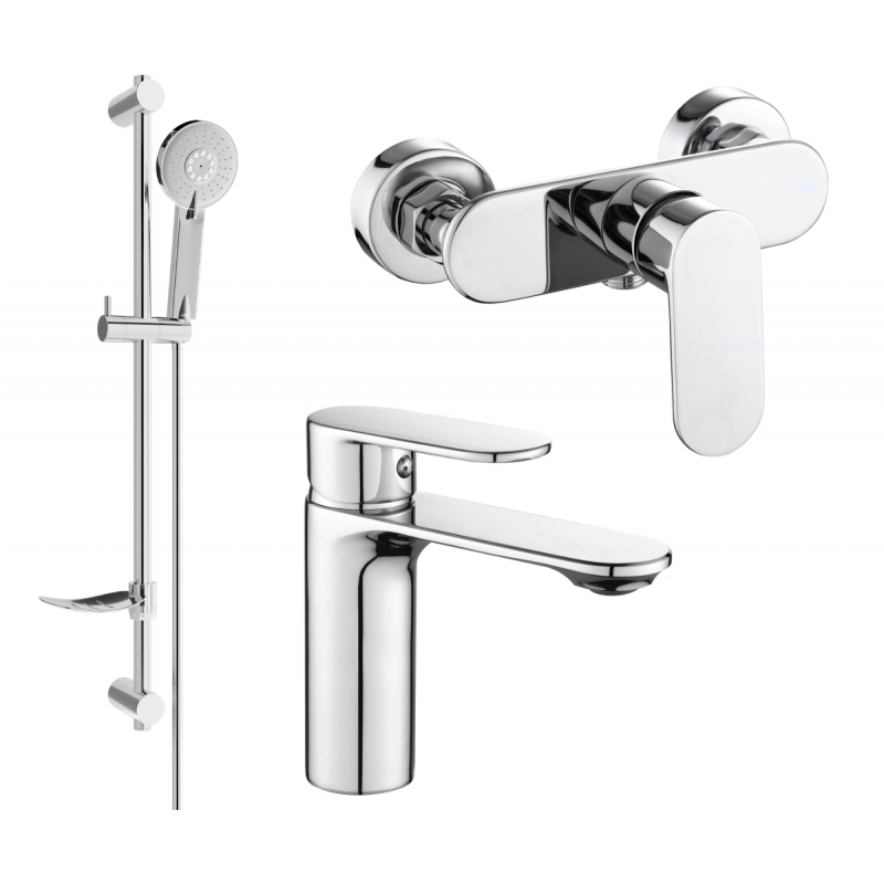 Mexen Milo DF40 ensemble de douche, chromé - 71304DF40-00