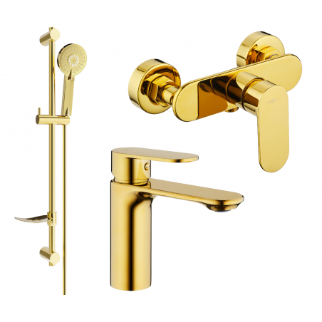 Mexen Milo DF40 ensemble de douche, doré - 71304DF40-50