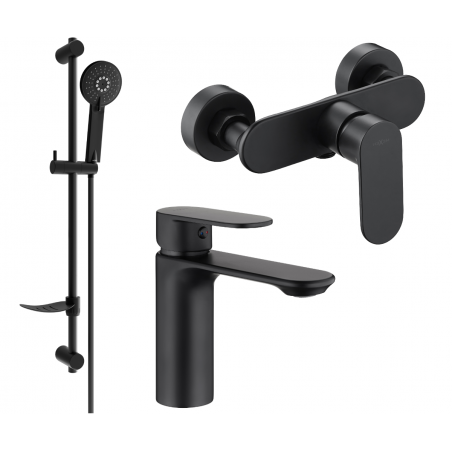 Mexen Milo DF40 ensemble de douche, noir - 71304DF40-70