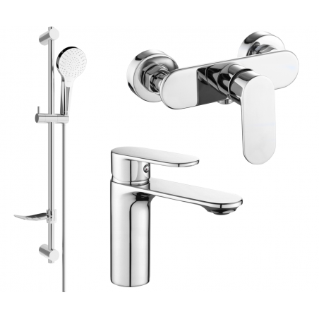 Ensemble de douche Mexen Milo DF05, chrome - 71304DF05-00