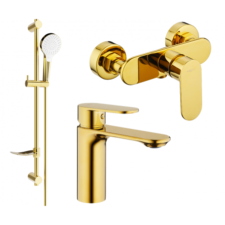Ensemble de douche Mexen Milo DF05, doré - 71304DF05-50
