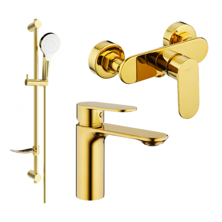 Mexen Milo DF05 ensemble de douche, doré - 71304DF05-50