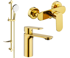 Mexen Milo DF05 ensemble de douche, doré - 71304DF05-50