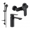 Mexen Milo DF05 ensemble de douche, noir - 71304DF05-70