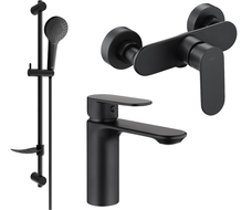 Mexen Milo DF05 ensemble de douche, noir - 71304DF05-70