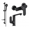 Mexen Milo DF40 ensemble de douche, noir - 713054DF40-70