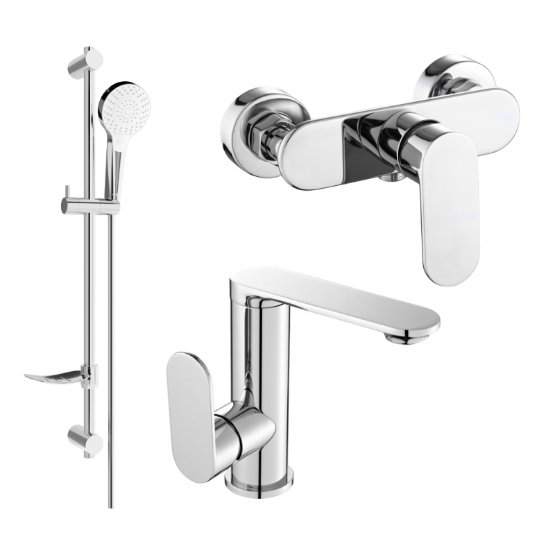 Mexen Milo DF05 ensemble de douche, chrome - 713054DF05-00