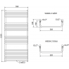Mexen Apollo radiateur électrique 1210 x 550 mm, 600 W, anthracite - W117-1210-550-2600-66