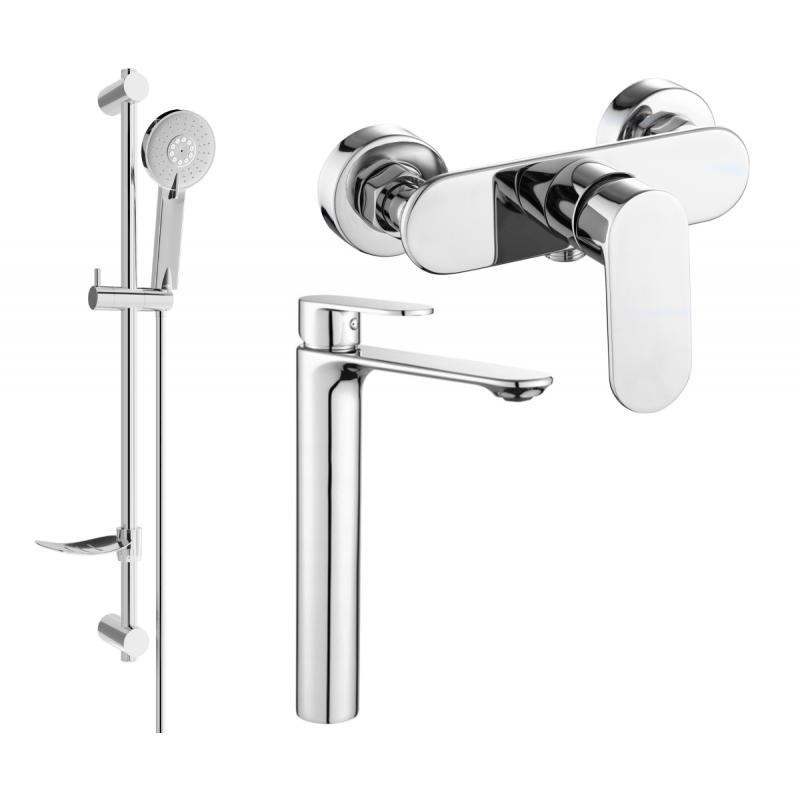 Mexen Milo DF40 ensemble de douche, chrome - 71314DF40-00