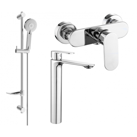 Mexen Milo DF40 ensemble de douche, chrome - 71314DF40-00