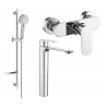 Mexen Milo DF40 ensemble de douche, chrome - 71314DF40-00