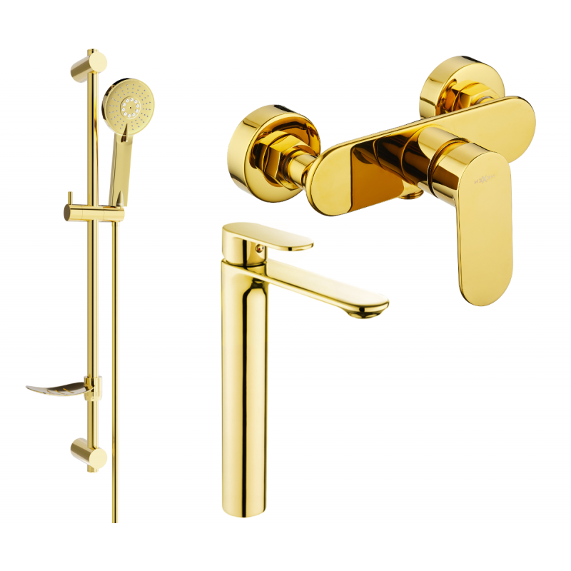 Ensemble douche Mexen Milo DF40, or - 71314DF40-50