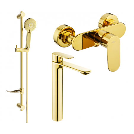 Ensemble douche Mexen Milo DF40, or - 71314DF40-50