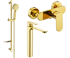 Mexen Milo DF40 ensemble de douche, doré - 71314DF40-50