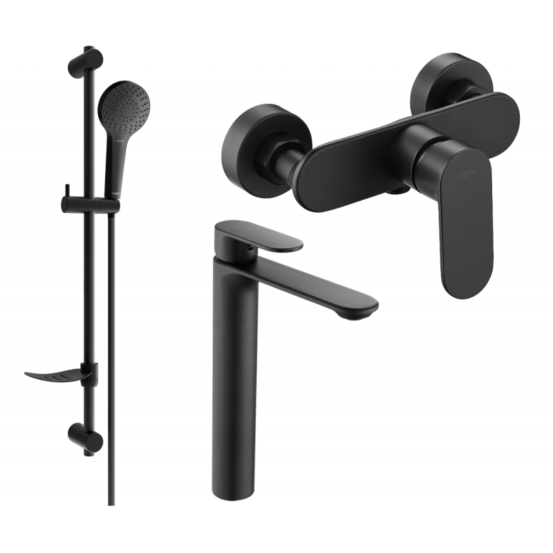 Mexen Milo DF05 ensemble de douche, noir - 71314DF05-70
