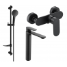 Mexen Milo DF05 ensemble de douche, noir - 71314DF05-70