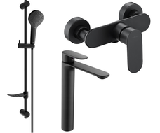 Mexen Milo DF05 ensemble de douche, noir - 71314DF05-70