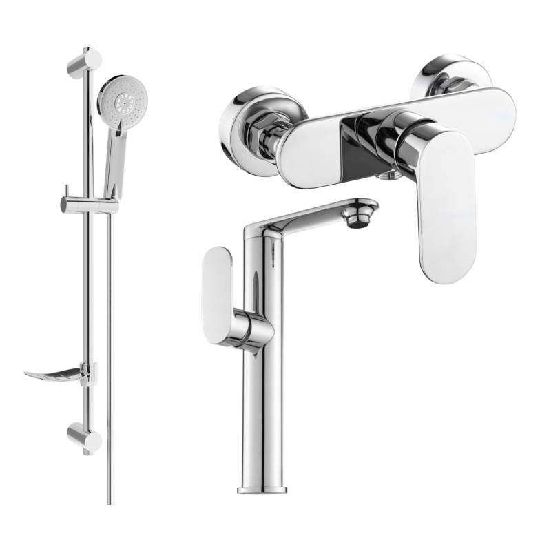 Mexen Milo DF40 ensemble de douche, chromé - 713154DF40-00